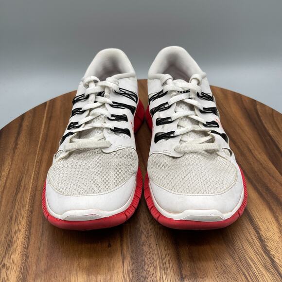 Nike Free 5.0 Shoes Womens Size 9 White Red Running Comfort Walking Gym Sneakers - Picture 2 of 8